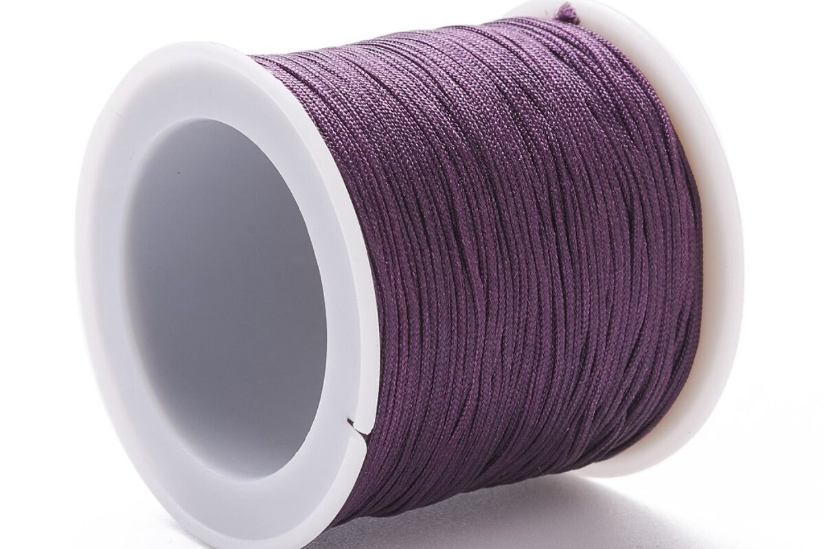 Snur nylon Shamballa grosime 0,8mm, rola de 90m - violet inchis