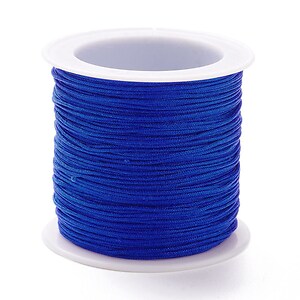 Snur nylon Shamballa grosime 0,8mm, rola de 90m - albastru