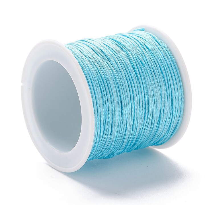Snur nylon Shamballa grosime 0,8mm, rola de 90m - bleu