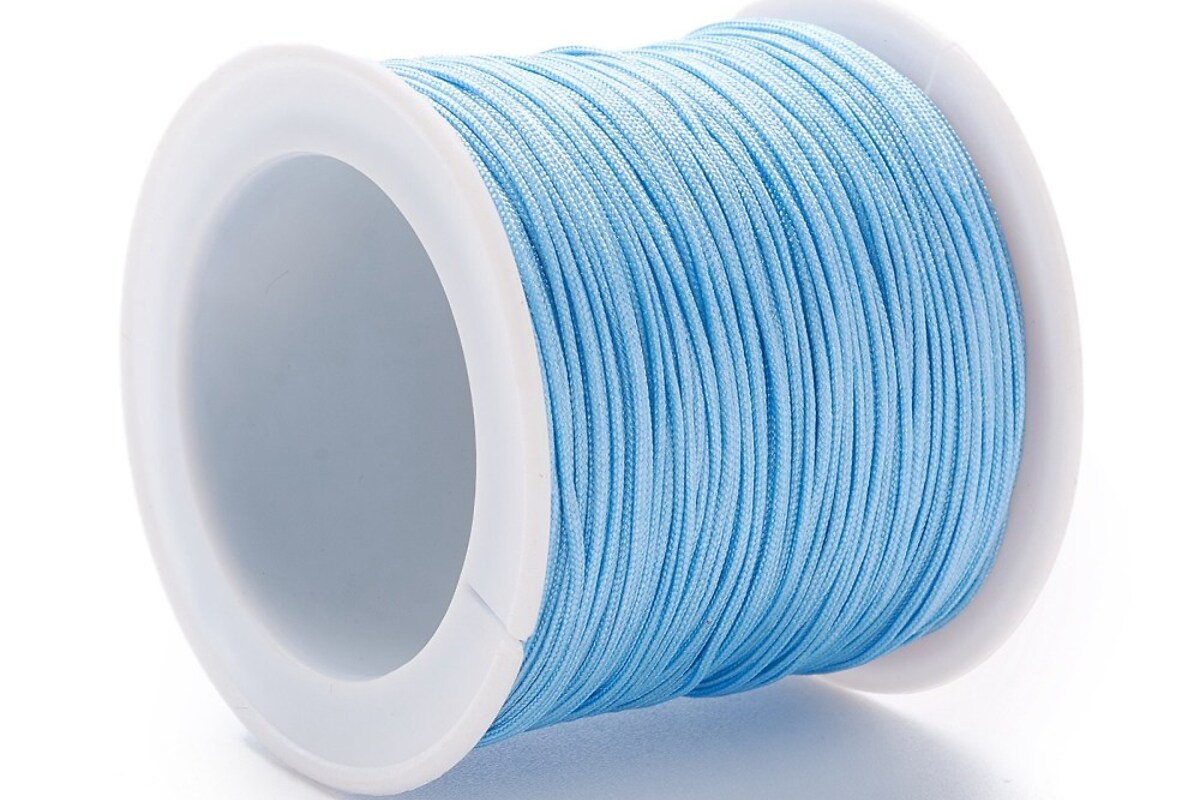 Snur nylon Shamballa grosime 0,8mm, rola de 90m - albastru deschis