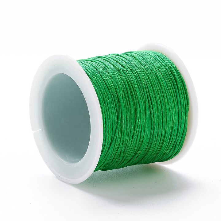 Snur nylon Shamballa grosime 0,8mm, rola de 90m - verde