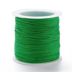 Snur nylon Shamballa grosime 0,8mm, rola de 90m - verde