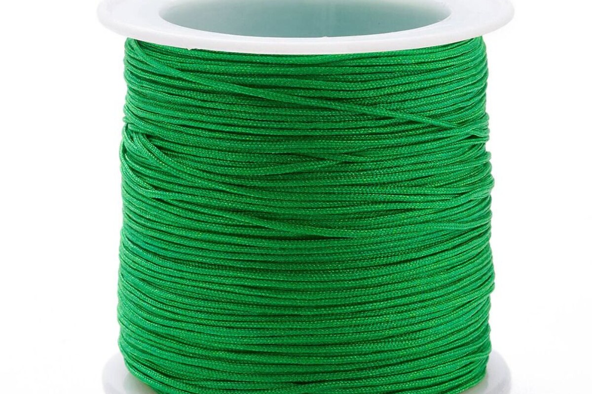 Snur nylon Shamballa grosime 0,8mm, rola de 90m - verde