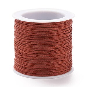 Snur nylon Shamballa grosime 0,8mm, rola de 90m - maro roscat