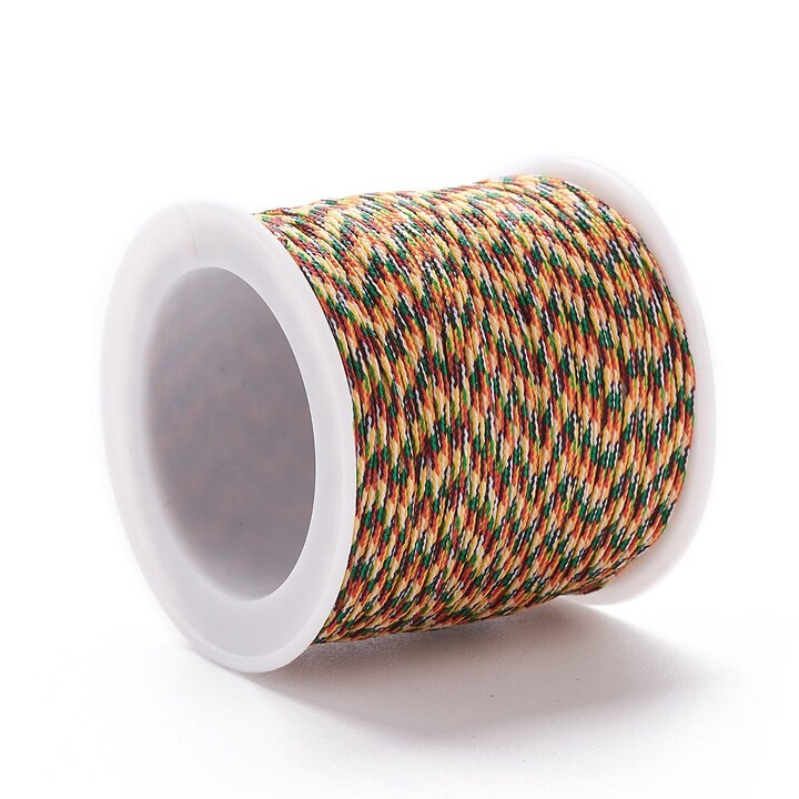 Snur nylon Shamballa grosime 0,8mm, rola de 90m - multicolor