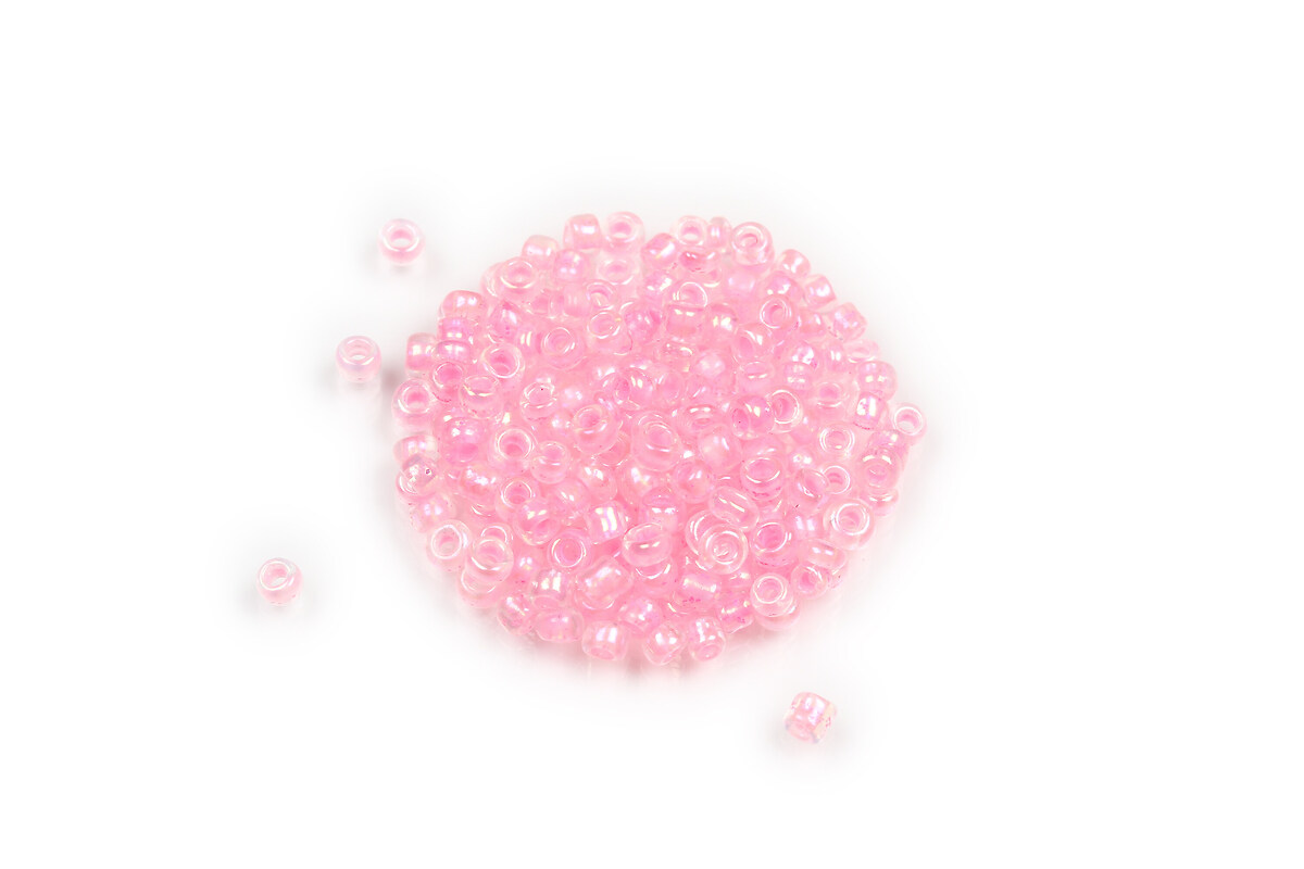Margele de nisip 2mm (50g) - cod 784 - interior roz