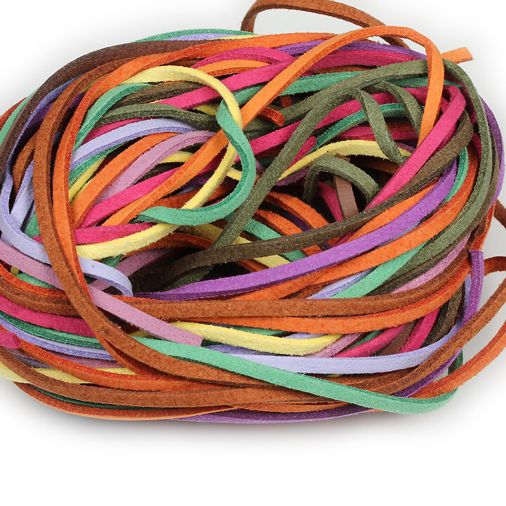 Lucky Bag - snur suede mix aprox. 15m