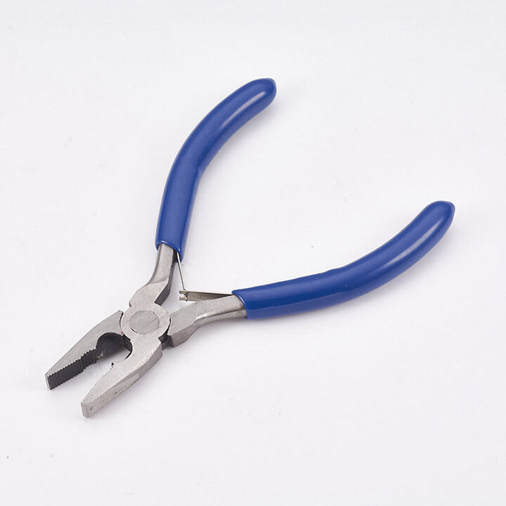 Cleste de bijuterii din otel, multifunctional, patent cu striatii si pentru taiat 11,5x7,7cm