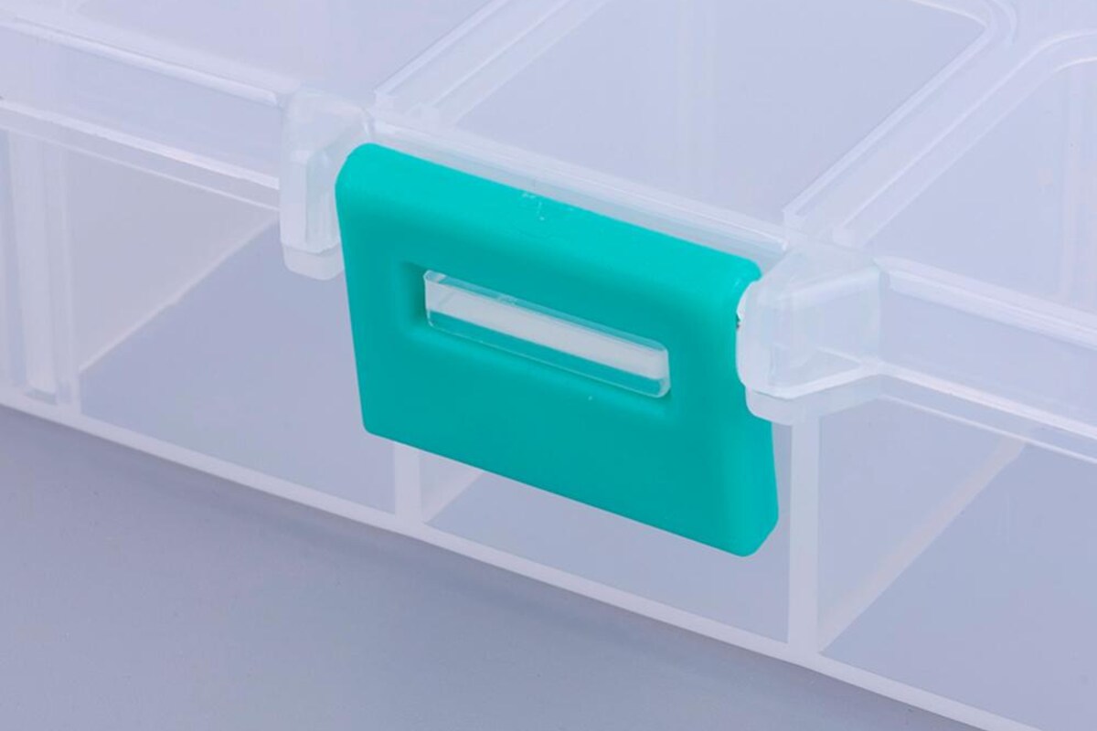 Cutie plastic pentru margele cu 10 compartimente reglabile 13,5x7x3cm
