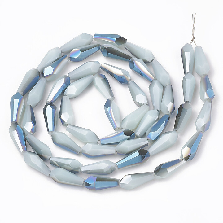 Sirag cristale electroplacate lacrima 14x6mm - albastru
