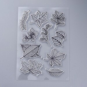 Set stampile acrilice transparente frunze 160x110mm