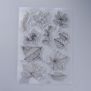 Set stampile acrilice transparente frunze 160x110mm 