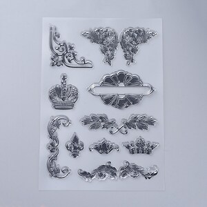 Set stampile acrilice transparente decor 160x110mm