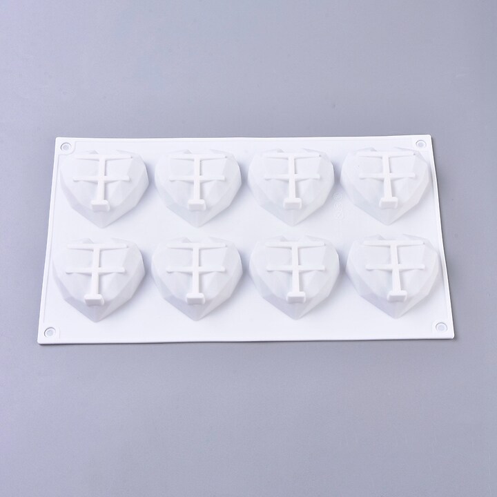 Matrita mare din silicon pentru sapun inima 56x65mm