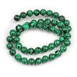 Margele malachit de sinteza sfere 8mm (sirag)