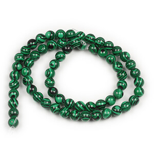 Margele malachit de sinteza sfere 6mm (sirag)