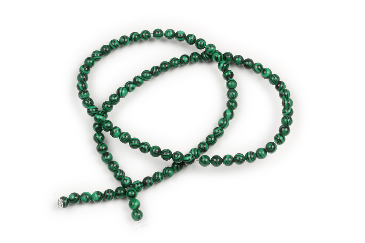 Margele malachit de sinteza sfere 4mm (sirag)