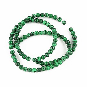 Margele malachit de sinteza sfere 4mm (sirag)