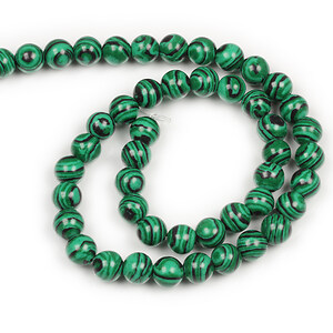 Margele malachit de sinteza sfere 8mm (sirag)