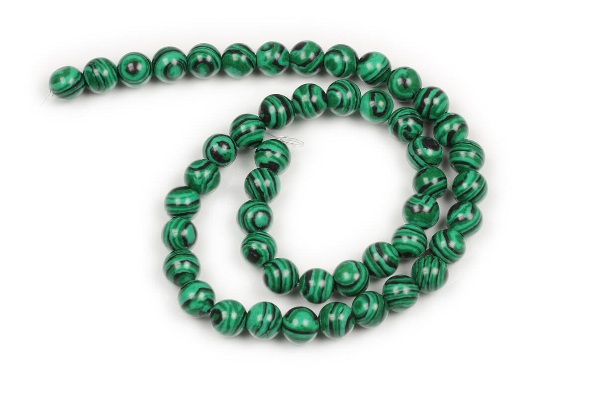 Margele malachit de sinteza sfere 8mm (sirag)