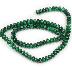 Margele malachit de sinteza rondele 4-5x6-7mm (sirag)