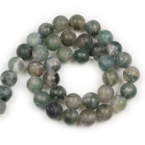 Sirag Moss Agate frosted (mat) sfere 10mm