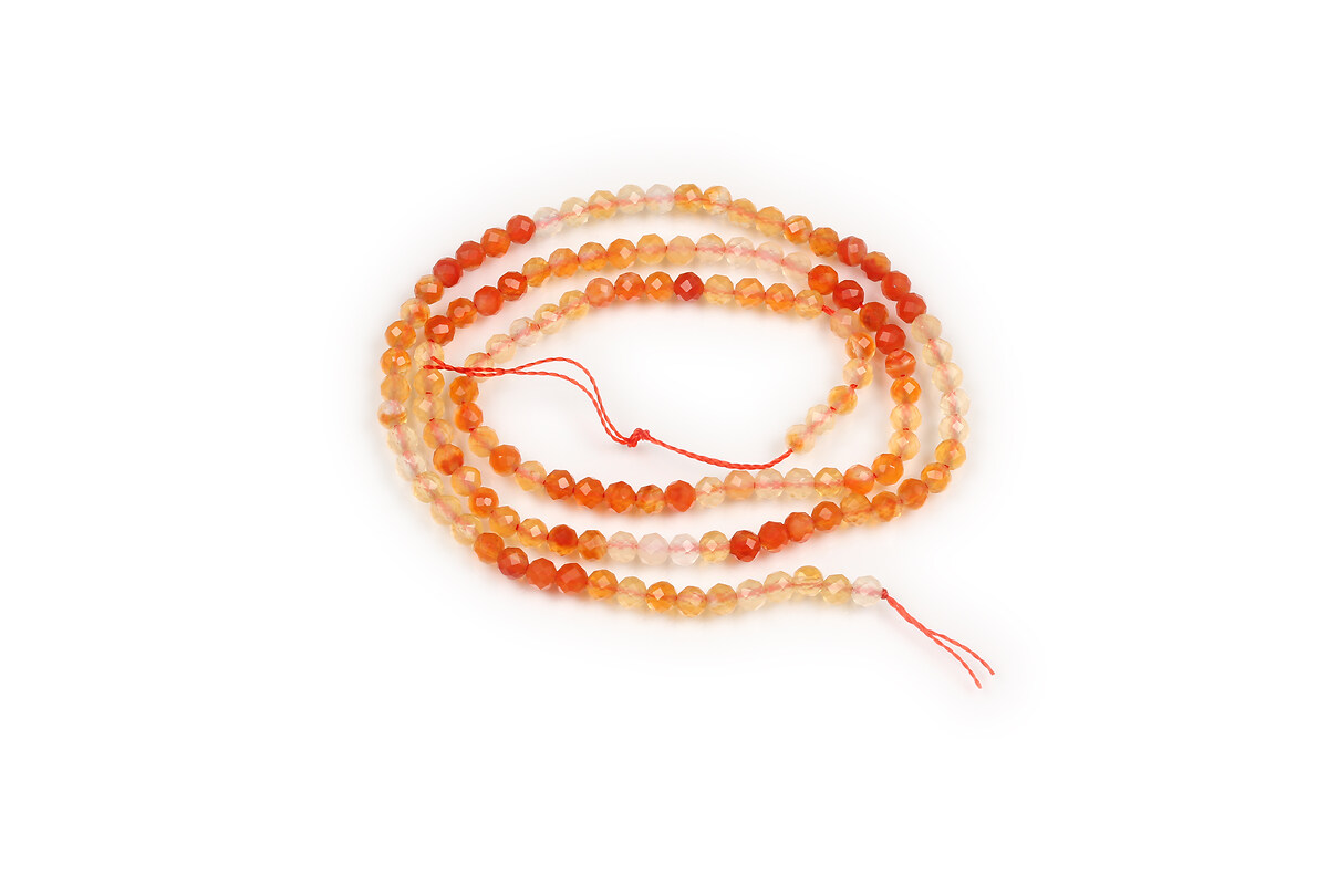 Margele carneol sfere fatetate 3mm (sirag)