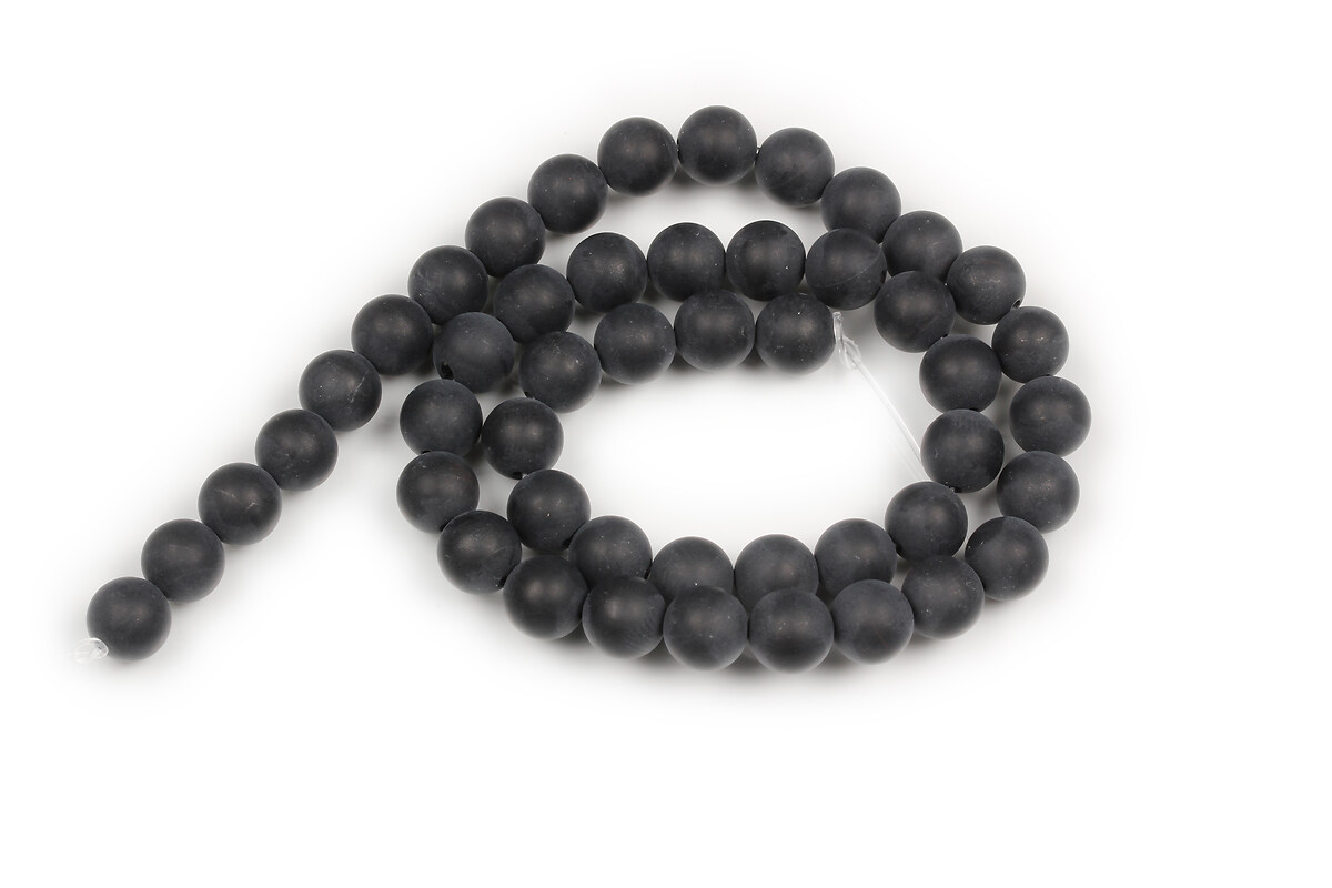 Sirag agate negre mate (frosted) sfere 8mm