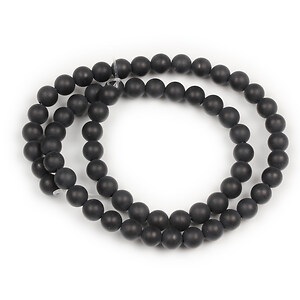 Sirag agate negre mate (frosted) sfere 6mm