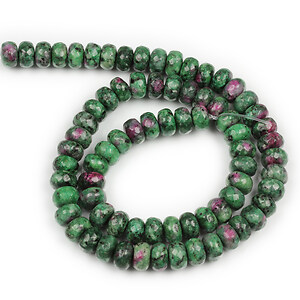Mărgele ruby zoisite rondele 5 &times; 8 mm (sirag)