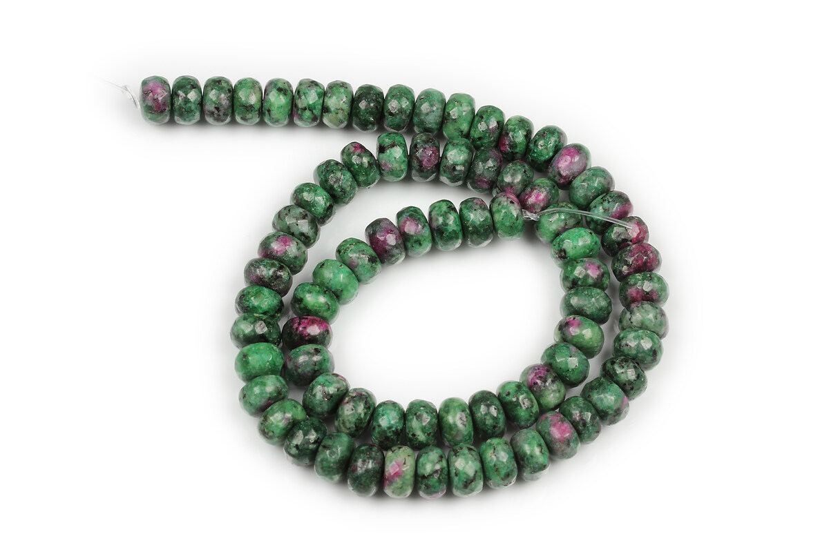 Mărgele ruby zoisite rondele 5 &times; 8 mm (sirag)