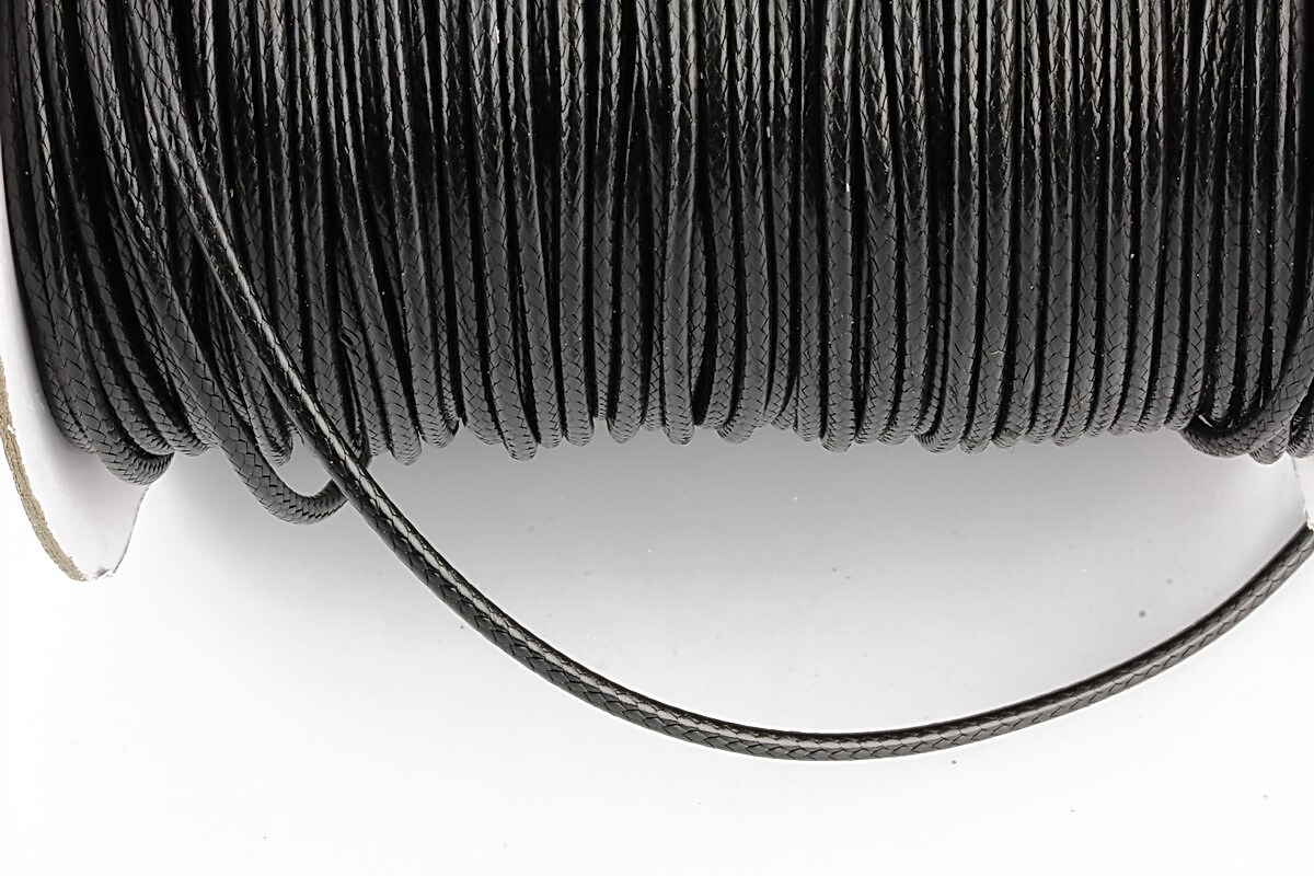 Rola snur cerat negru grosime 2mm, rola de aprox. 76m