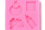 Matrita din silicon pentru fondant tort tematica bebelus 71x70x10mm