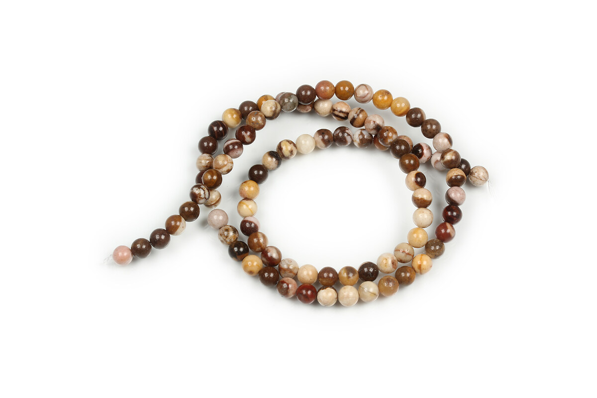 Margele zebra jasper maro sfere 4mm (sirag)
