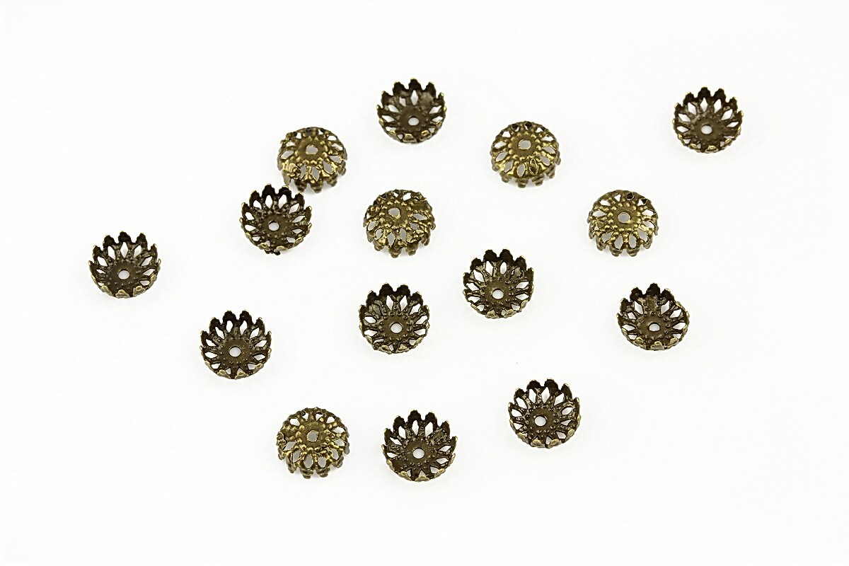 Capacele filigranate bronz 6mm (20buc.)
