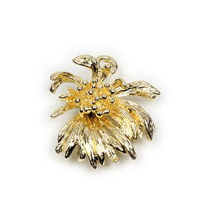 Charm (pandantiv) auriu floare 25x24x6mm