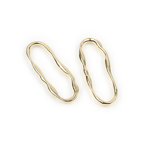 Link auriu oval 34,5x13x2,5mm