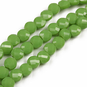 Margele cristal banuti fatetati 6x4mm (sirag) - verde lime