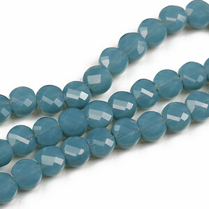 Margele cristal banuti fatetati 6x4mm (sirag) - albastru denim