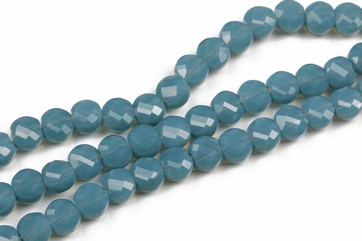 Margele cristal banuti fatetati 6x4mm (sirag) - albastru denim