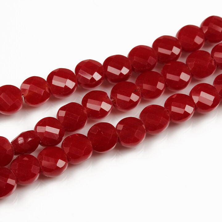 Margele cristal banuti fatetati 6x4mm (sirag) - rosu inchis