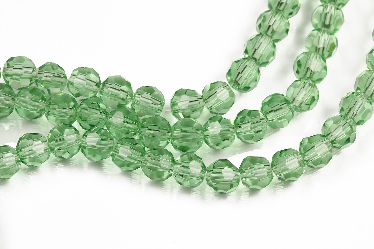 Sirag cristale rotunde 6mm - verde