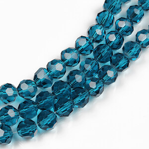 Sirag cristale rotunde 6mm - albastru marin