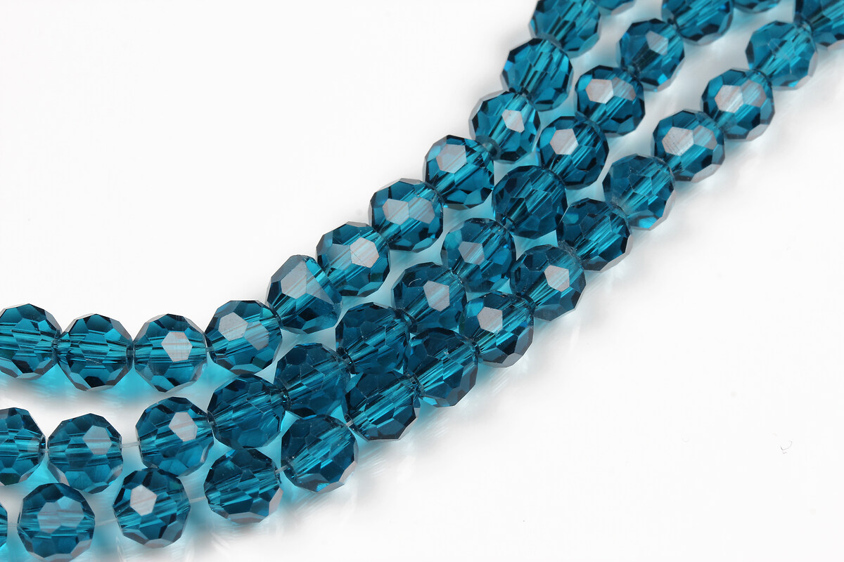 Sirag cristale rotunde 6mm - albastru marin