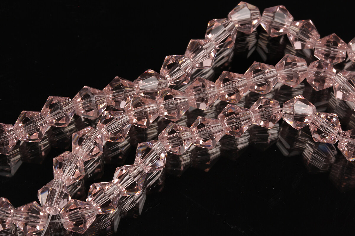Sirag cristale biconice 6mm - roz somon