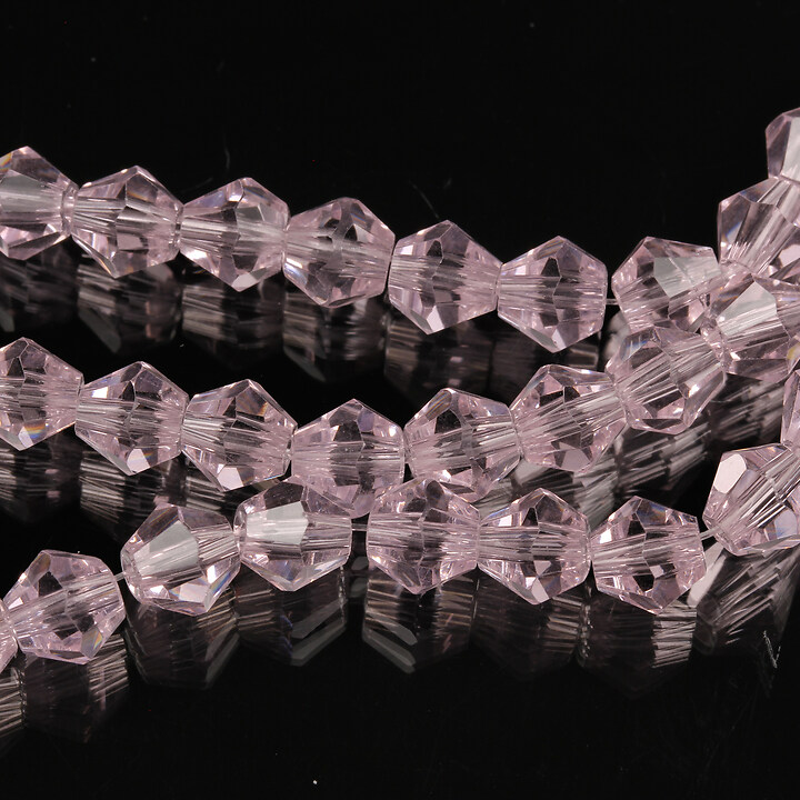 Sirag cristale biconice 6mm - roz
