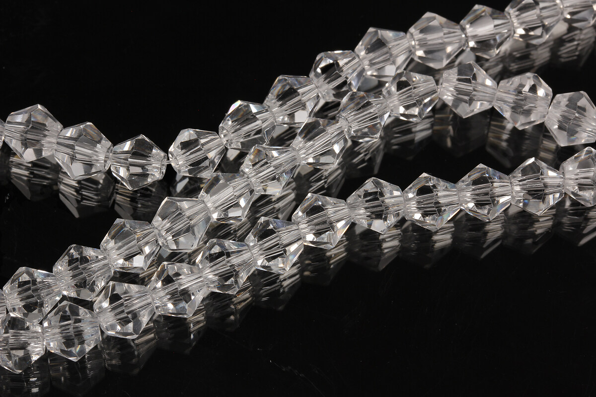Sirag cristale biconice 6mm - alb
