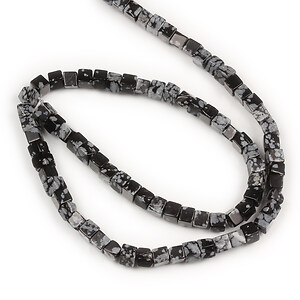 Sirag snowflake obsidian cub 4x4x4mm
