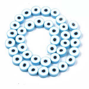 Sirag margele polimer rasina evil eye 8-11x4mm