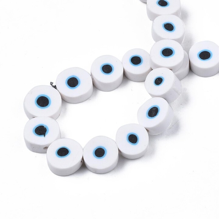 Sirag margele polimer rasina evil eye 8-11x4mm